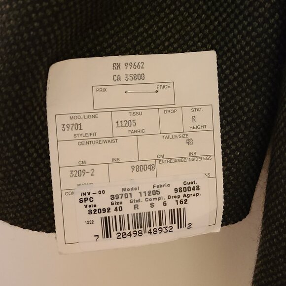 Emanuel Ungaro Wool Three Button Tweed Sport Coat /Jacket - 40R -NEW - Picture 9 of 12